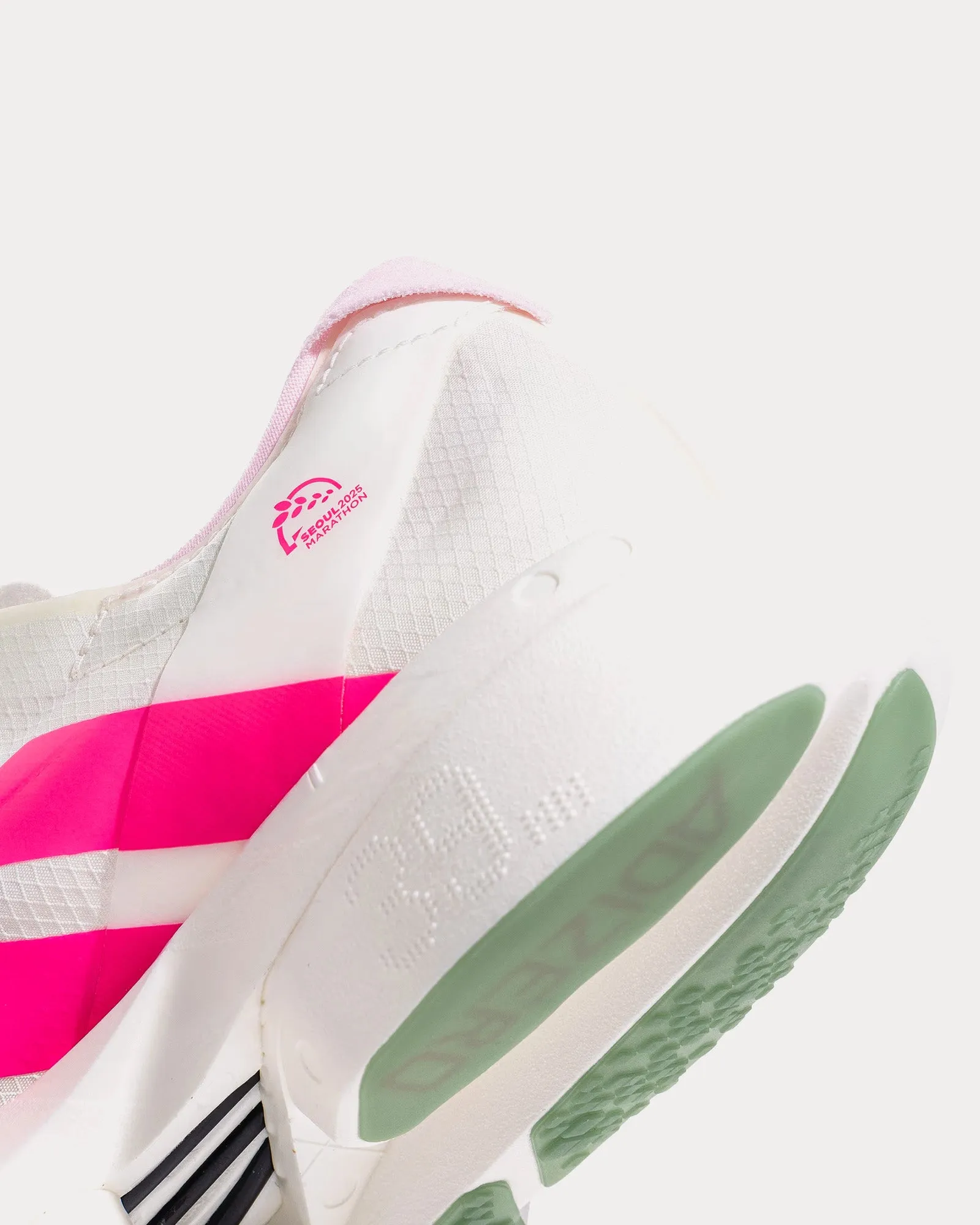 Adizero EVO SL Off White / Lucid Pink / Silver Green Running Shoes