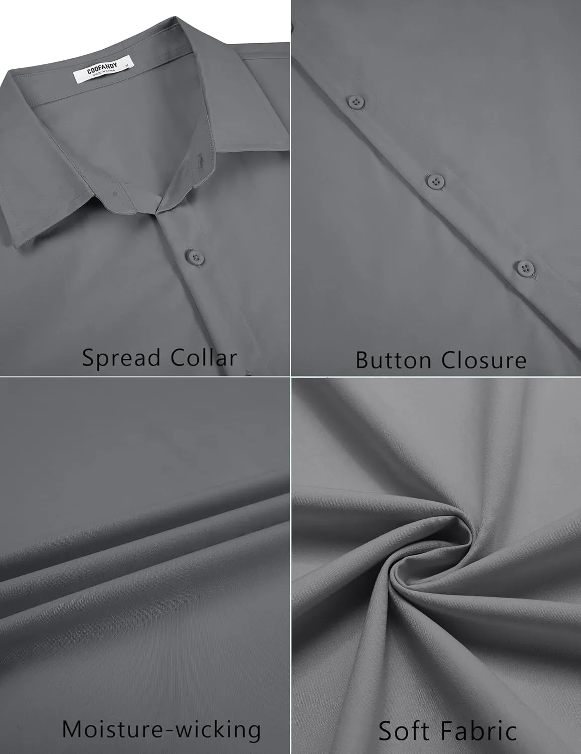 COOFANDY Men's Short Sleeve Button Down Casual Shirts for Men Summer Untucked Shirts