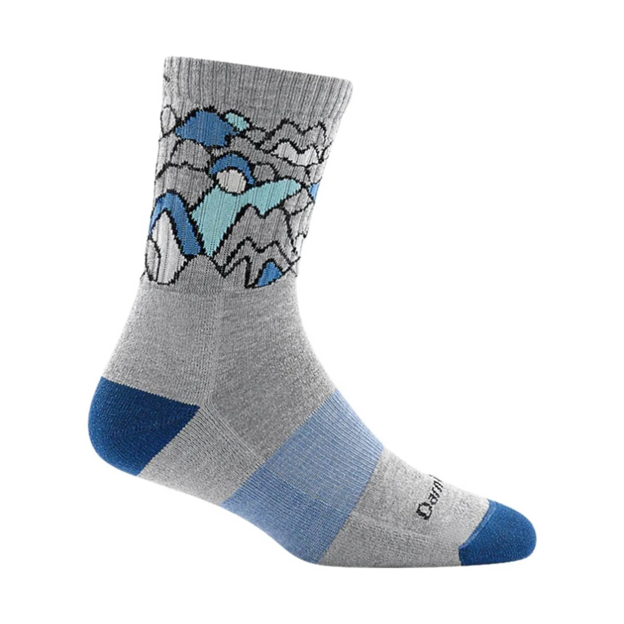 Darn Tough Vermont Women's Coolmax Zuni Micro Crew Midweight Hiking Sock - Light Gray