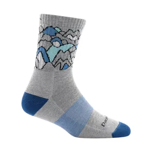 Darn Tough Vermont Women's Coolmax Zuni Micro Crew Midweight Hiking Sock - Light Gray