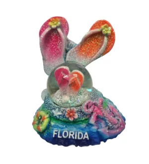 Florida Summer Sandal Polyresin Water Globe