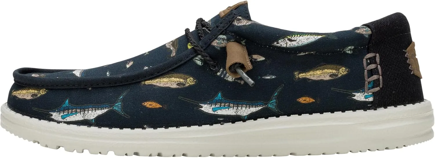 HEYDUDE Wally Marlin, Men??s Shoes, Men's Slip-on Loafers, Comfortable & Light-Weight