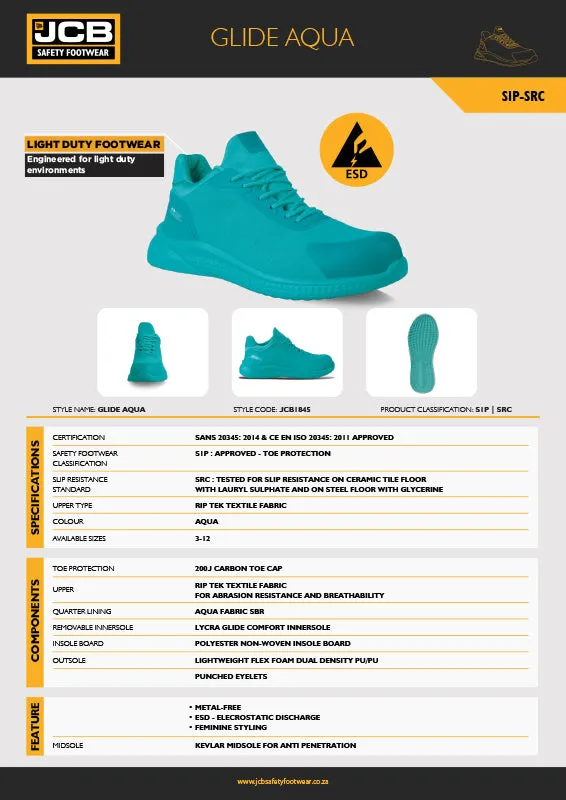 JCB Glide Aqua Carbon Toe Safety Shoe