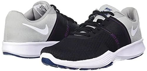 Nike Women's City Trainer 2 Black/White-Lt Smoke Grey-Hyper Violet Training Shoes-7 UK (9 US) (AA7775-004)