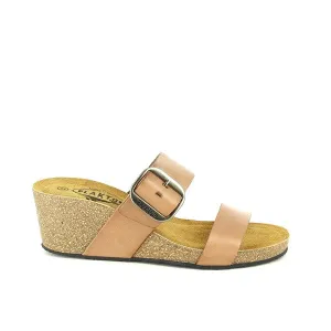 Plakton 363004 Nude Two Strap Wedges