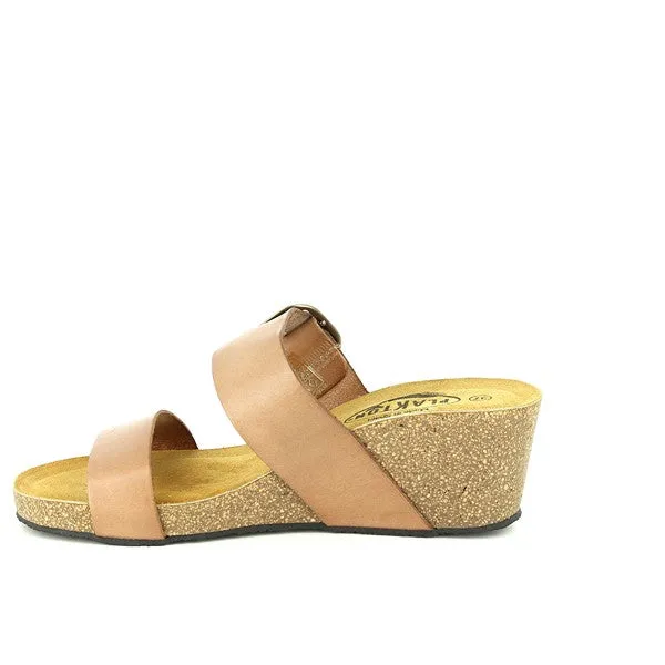 Plakton 363004 Nude Two Strap Wedges