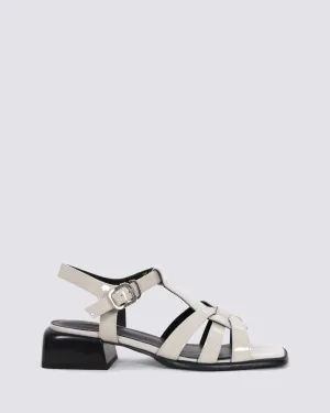 QUE HEELED SANDALS MUSHROOM PATENT