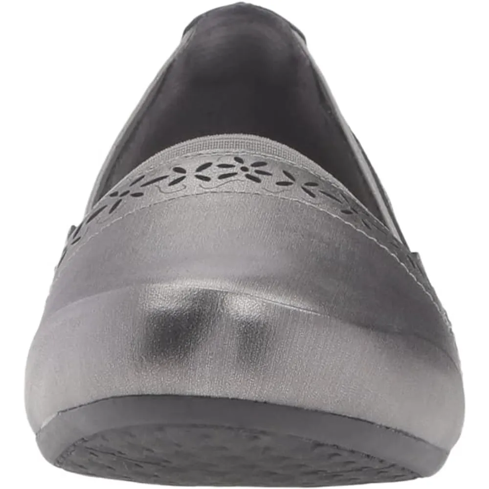 Rockport Cobb Hill Women's Gigi Pewter Leather Flats