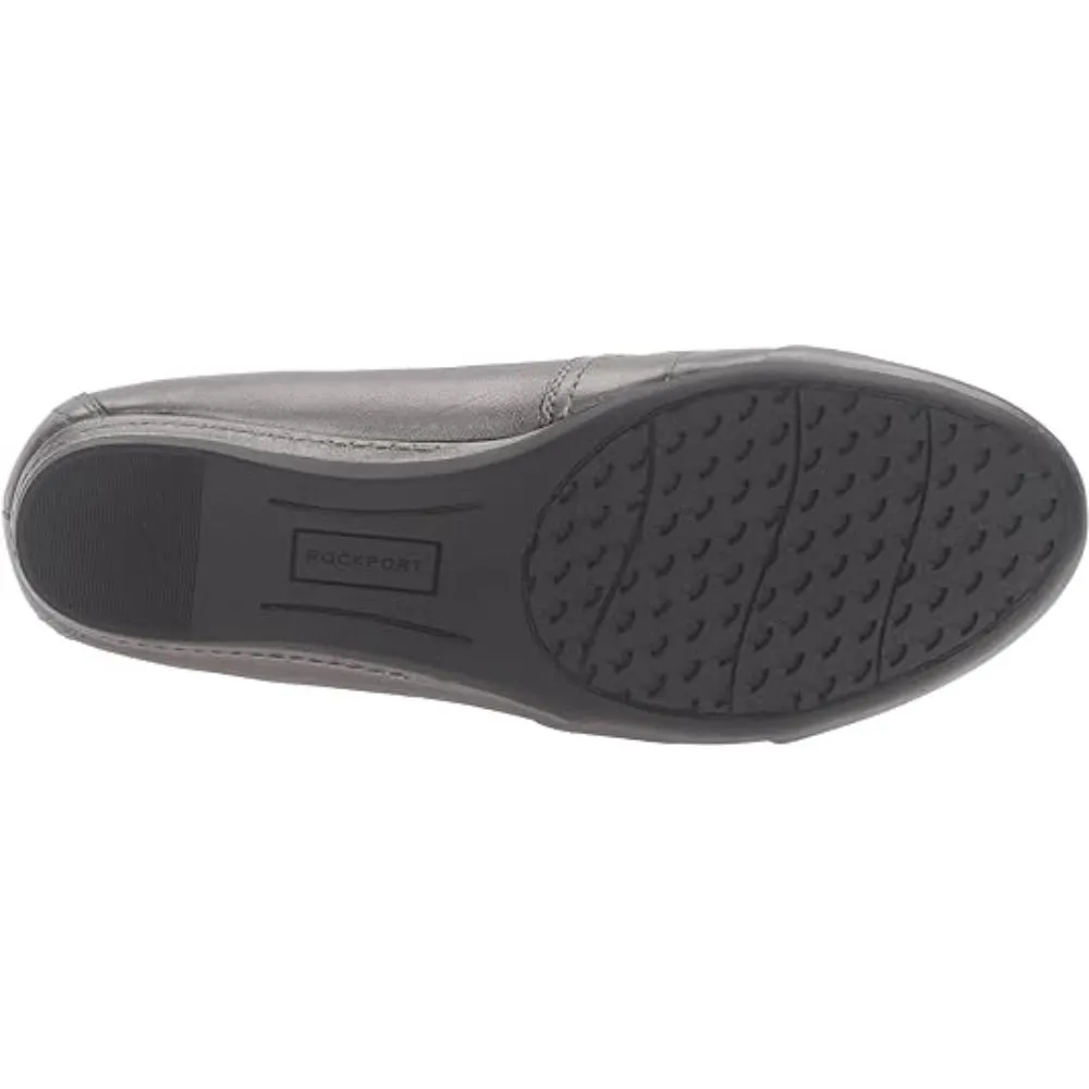 Rockport Cobb Hill Women's Gigi Pewter Leather Flats