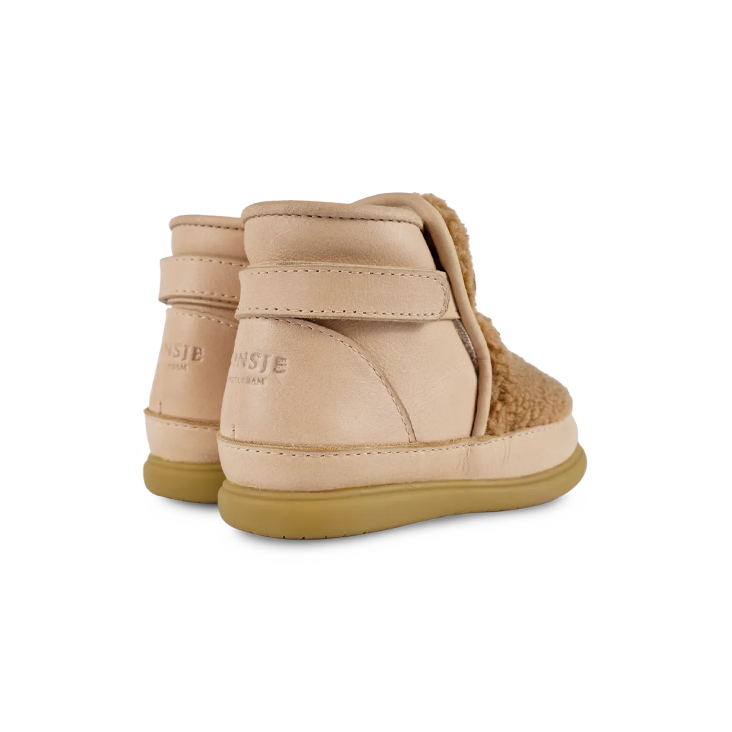 Roumi Shoes | Teddy Bear | Light Maple Curly Faux Fur