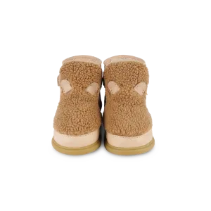 Roumi Shoes | Teddy Bear | Light Maple Curly Faux Fur