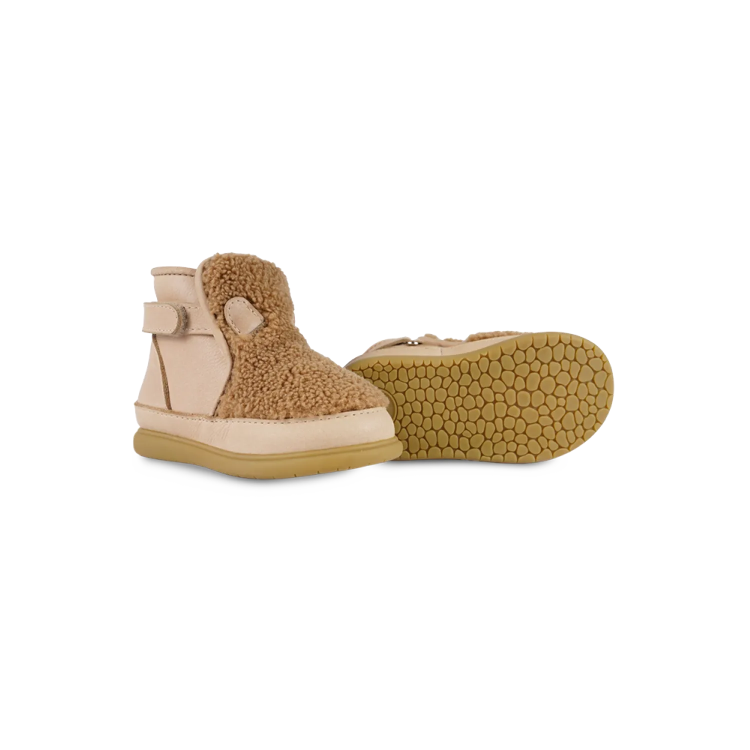 Roumi Shoes | Teddy Bear | Light Maple Curly Faux Fur