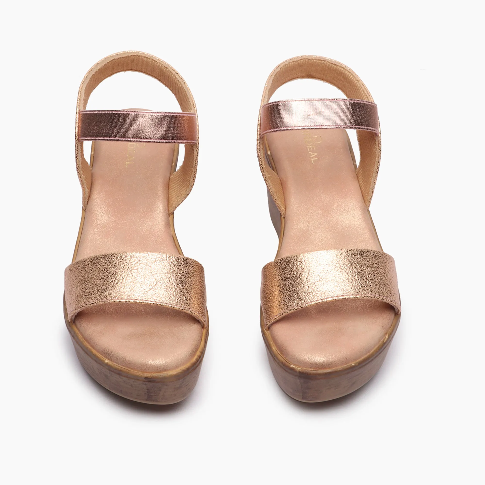 Shimmery Wedge Sandals