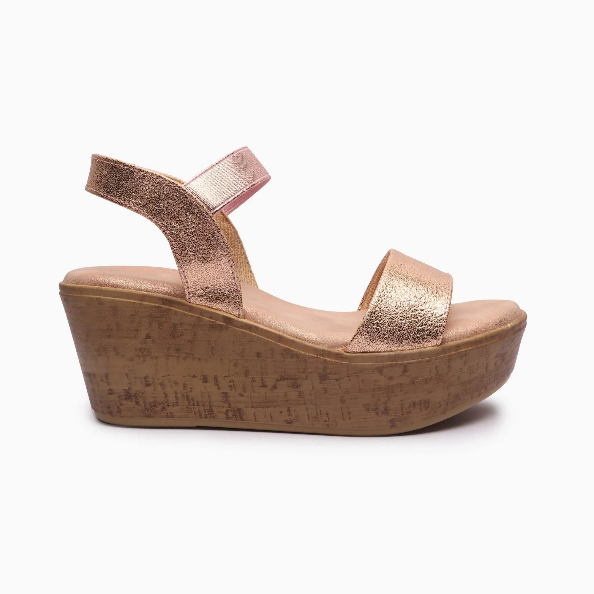 Shimmery Wedge Sandals
