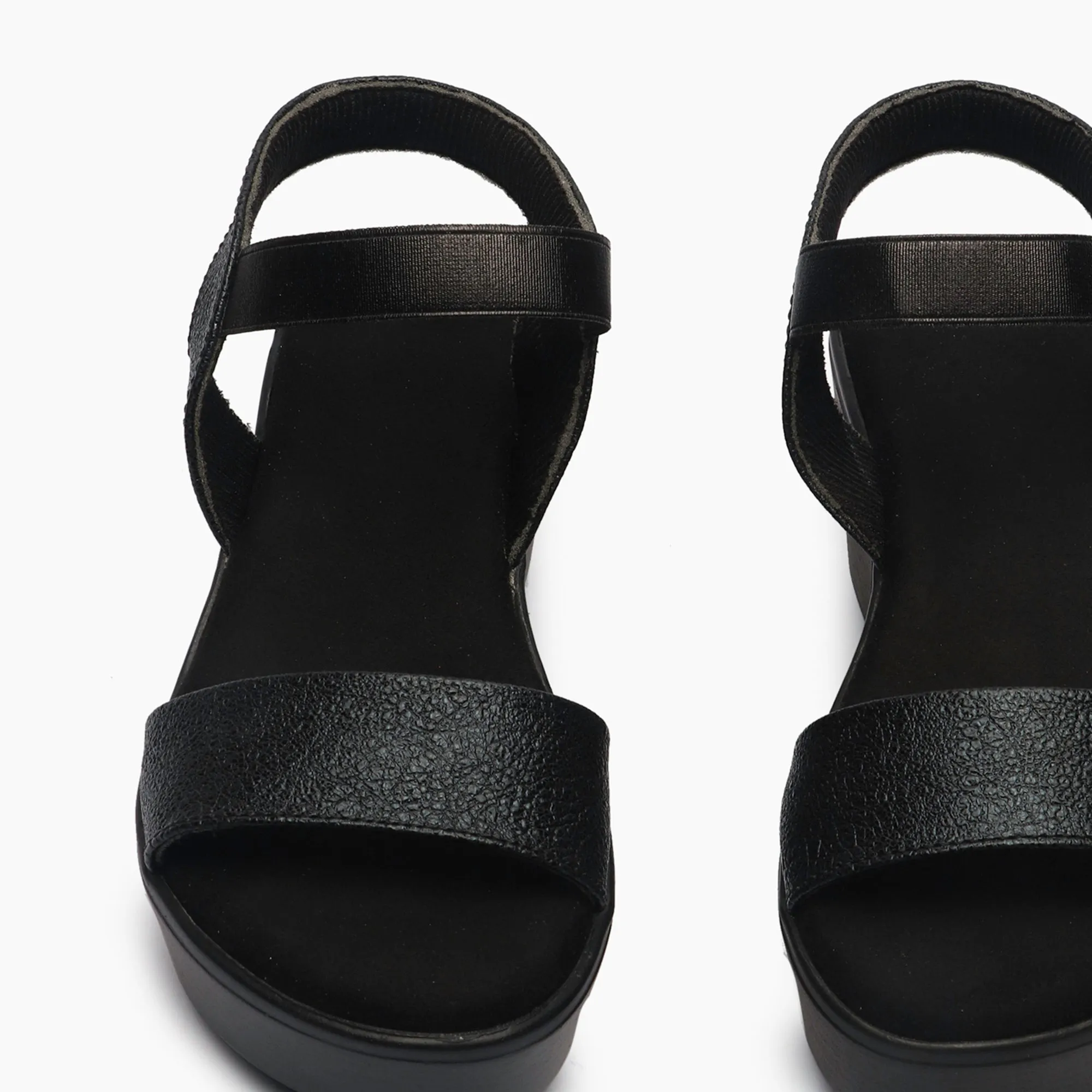Shimmery Wedge Sandals