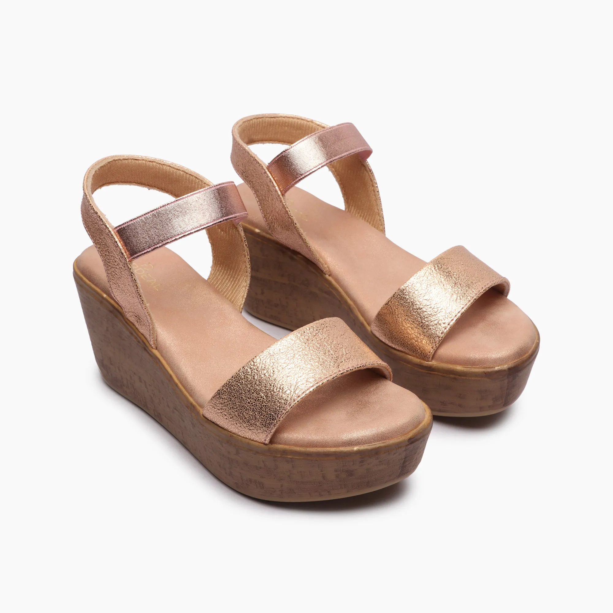 Shimmery Wedge Sandals