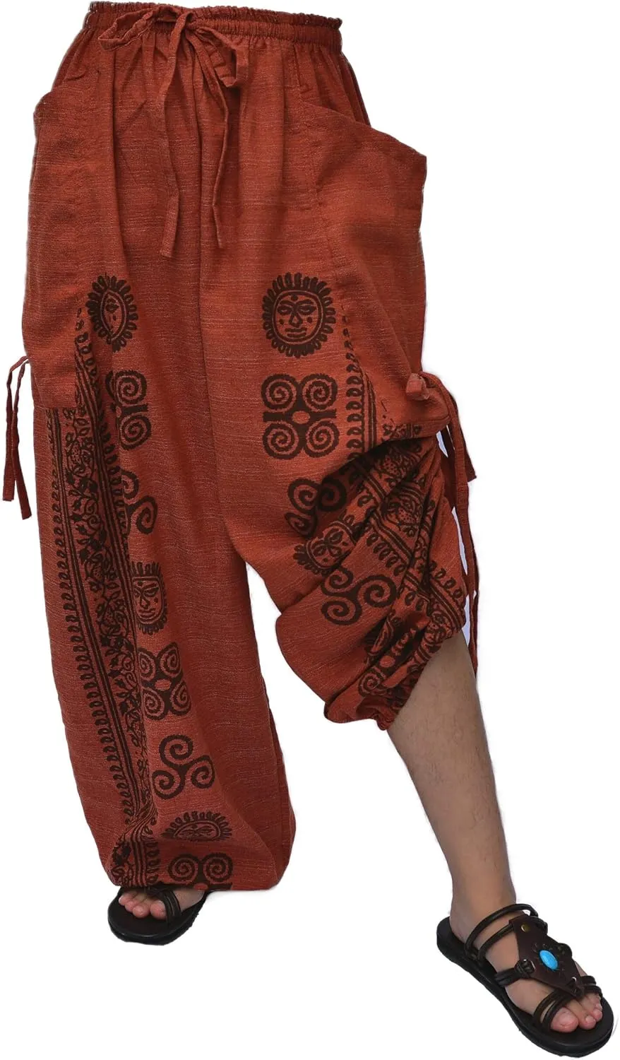 Siamrose Casual Yoga Harem Pants Men Women Baggy Lounge Trousers, 2 Pockets Adjustable Length